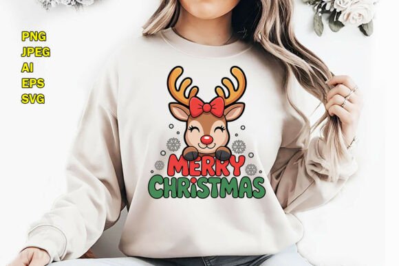 Adorable Holiday Magic: A Reindeer Design for Every Project