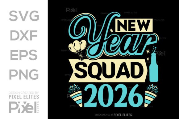 Celebrate 2026 with Your Crew: Squad Up with This SVG Design