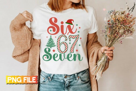 Festive Design Unwrapped: The Six Seven Christmas PNG T-Shirt