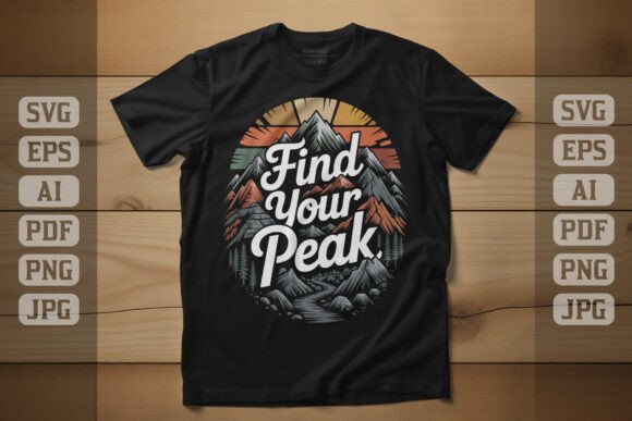 Find Your Peak Mountain Success Design: A Rugged Typographic Identity