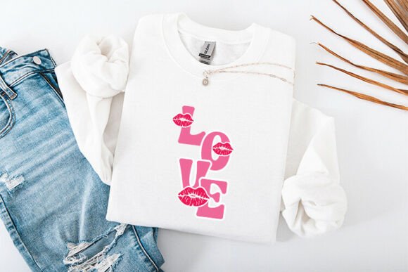 Love Lips Valentine Typography: Bold & Playful Design