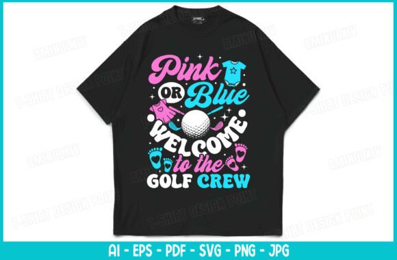 Pink or Blue? Welcome to the Golf Crew: A Sporty Gender Reveal Design