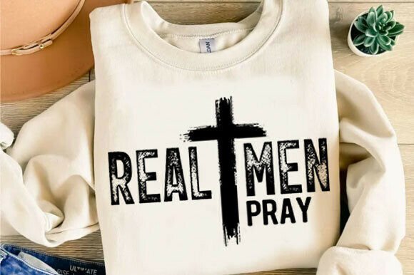 Real Men Pray Png Design: A Powerful Asset for Your Creative Projects