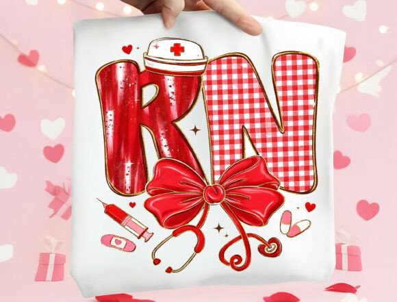 Registered Nurse Bow Sublimation Design: A Heartfelt Creative Asset