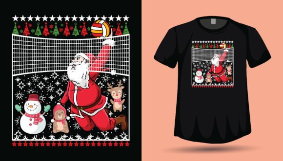 Score Big This Holiday: Christmas Volleyball Design Files