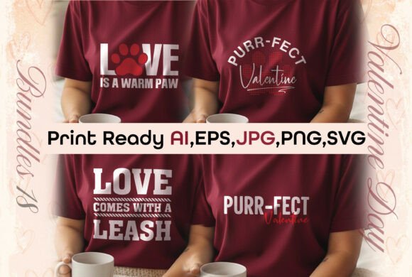 Valentine Day T Shirt Design Bundle Svg: Love & Laughter